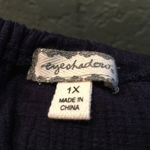 Eyeshadow Tops - NWOT Eyeshadow 1x embroarded navy top Eyeshadow Tops - NWOT Eyeshadow 1x embroarded navy top